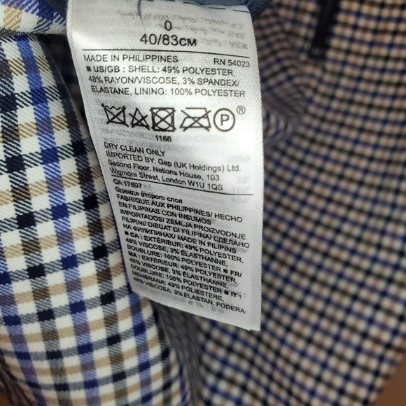 Banana Republic Plaid Sleeveless Dress Sz 0 Ruffle Split Sleeve - Picture 8 of 11